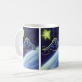 Klassieke Science-Fiction-Ruimtevaarder op een rui Koffiemok (Voorkant links)