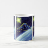 Klassieke Science-Fiction-Ruimtevaarder op een rui Koffiemok (Center)