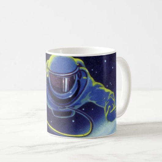 Klassieke Science-Fiction-Ruimtevaarder op een rui Koffiemok (Voorkant rechts)