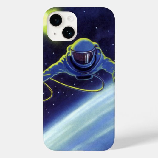 Klassieke Science-Fiction-Ruimtevaarder Tijdens ee Case-Mate iPhone Case (Achterkant)