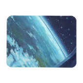 Klassieke sciencefiction, aarde 's nachts met ster magneet (Horizontaal)