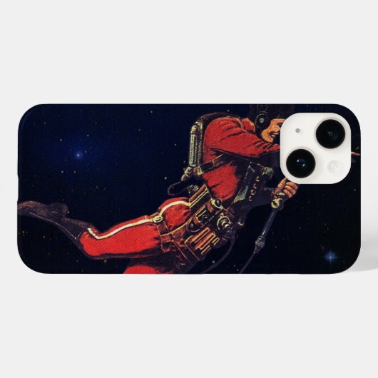 Klassieke Sciencefiction-astronaut in de ruimte Case-Mate iPhone Case (Achterkant (horizontaal))