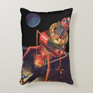 Klassieke Sciencefiction-astronaut met buitenaards Accent Kussen