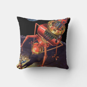 Klassieke Sciencefiction-astronaut met buitenaards Kussen