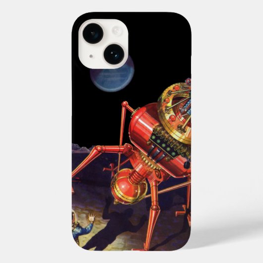 Klassieke Sciencefiction Astronaut met Buitenlands Case-Mate iPhone Case (Achterkant)