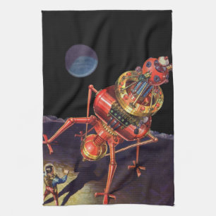 Klassieke Sciencefiction Astronaut met Buitenlands Theedoek