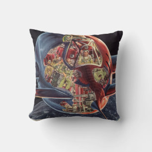Klassieke Sciencefiction Astronaut Raket Ruimtesch Kussen