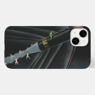 Klassieke Sciencefiction-astronaut rijdt op een ra Case-Mate iPhone 14 Hoesje