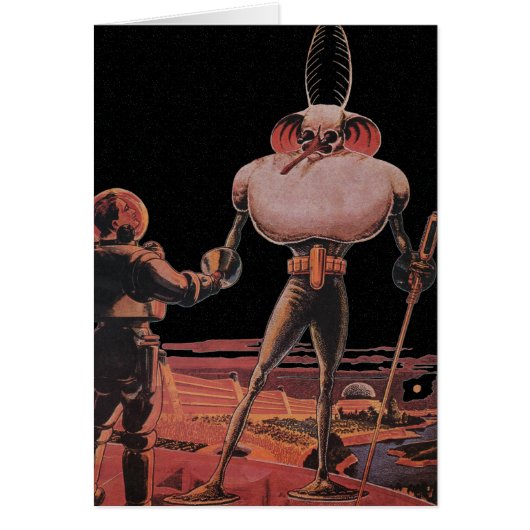 Klassieke Sciencefiction Astronaut Schudt Hand Ali (Voorkant)