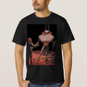 Klassieke Sciencefiction Astronaut Schudt Hand met T-shirt