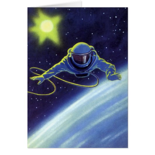 Klassieke Sciencefiction-astronaut tijdens een rui (Voorkant)