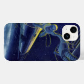 Klassieke Sciencefiction Astronauten in de Buitenr Case-Mate iPhone Case (Achterkant (horizontaal))