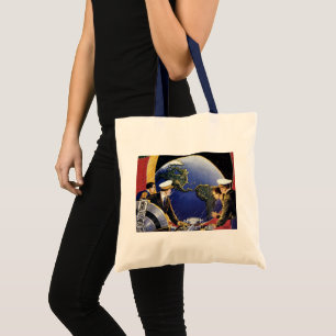 Klassieke Sciencefiction Astronauten in een baan o Tote Bag