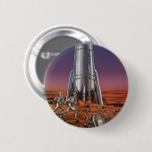 Klassieke sciencefiction, astronauten, kever, alie ronde button 5,7 cm (Voorkant /achterkant)