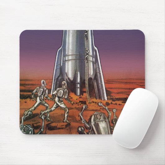 Klassieke sciencefiction, astronauten kever buiten muismat (Met muis)