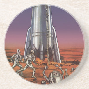 Klassieke sciencefiction, astronauten Kever Buiten Zandsteen Onderzetter