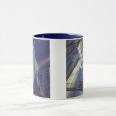 Klassieke sciencefiction-astronauten op een raket mok (Midden)