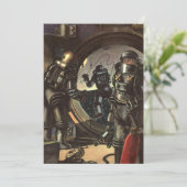 Klassieke sciencefiction-astronauten op een ruimte (Staand voorkant)