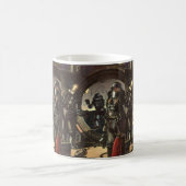 Klassieke sciencefiction-astronauten op een ruimte koffiemok (Center)