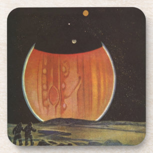 Klassieke sciencefiction, astronauten op Ganymede Onderzetter