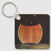 Klassieke sciencefiction, astronauten op Ganymede Sleutelhanger (Voorkant)