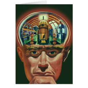 Klassieke sciencefiction, buitenaards brein in lab