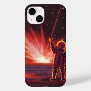 Klassieke Sciencefiction Buitenaardse Alien Rode P Case-Mate iPhone Case