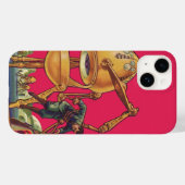 Klassieke Sciencefiction Buitenaardse Robot Ontvoe Case-Mate iPhone Case (Achterkant (horizontaal))