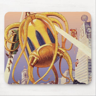 Klassieke Sciencefiction Buitenlandse Oorlog Invas Muismat