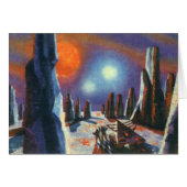 Klassieke sciencefiction buitenplaneet met buitena (Voorkant Horizontaal)