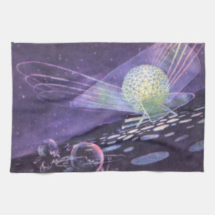 Klassieke sciencefiction, een gloeiende bol met bu theedoek