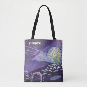 Klassieke sciencefiction, een gloeiende bol met bu tote bag