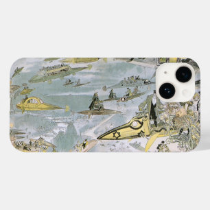 Klassieke sciencefiction futuristische auto's, tax Case-Mate iPhone 14 hoesje