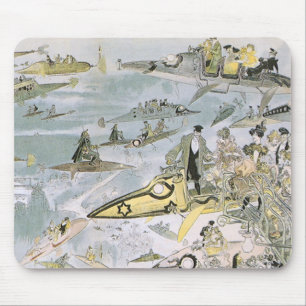 Klassieke sciencefiction futuristische auto's, tax muismat