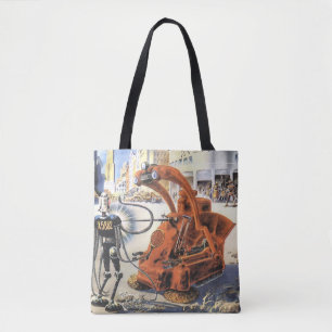 Klassieke sciencefiction futuristische stad Buiten Tote Bag