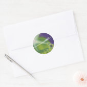 Klassieke Sciencefiction Groen-Bellenplaneet Ronde Sticker (Envelop)