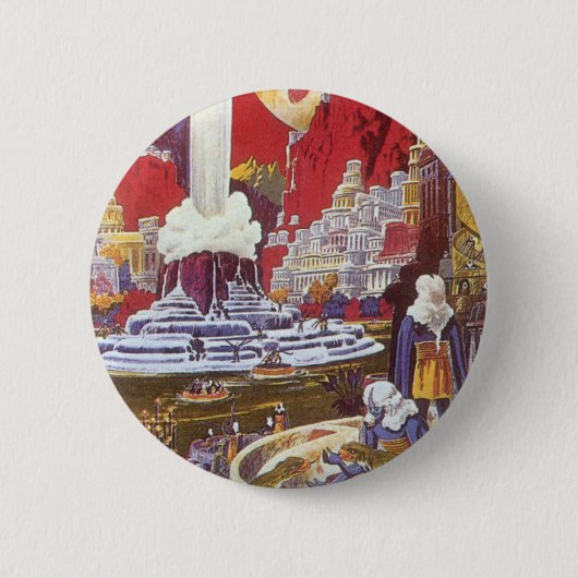 Klassieke sciencefiction, het verloren Atlantis Ronde Button 5,7 Cm (Voorkant)