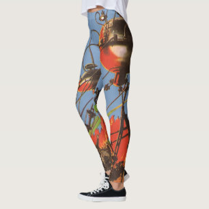 Klassieke sciencefiction HG Wells Oorlog der Werel Leggings