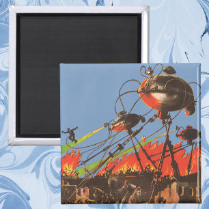 Klassieke sciencefiction HG Wells Oorlog der Werel Magneet