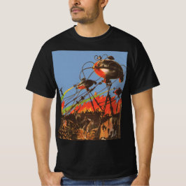 Klassieke sciencefiction HG Wells Oorlog der Werel T-shirt