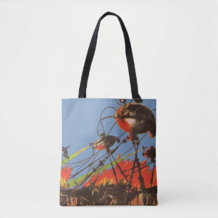 Klassieke sciencefiction HG Wells Oorlog der Werel Tote Bag