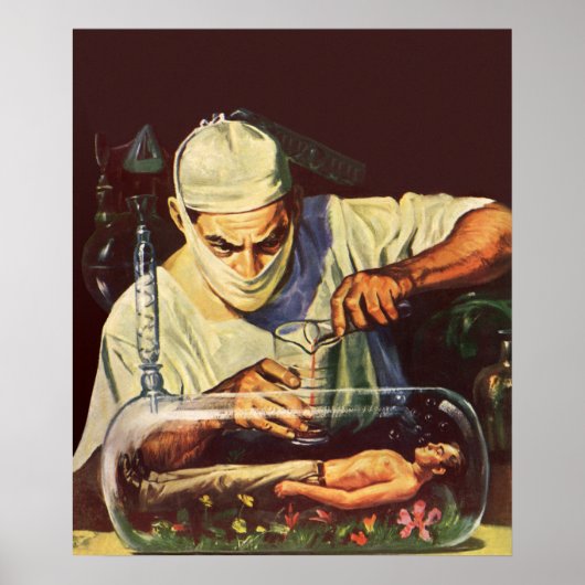 Klassieke sciencefiction, laboratorium gestoorde w poster (Voorkant)