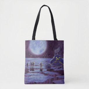Klassieke Sciencefiction Maan Rover Buitenaardse W Tote Bag
