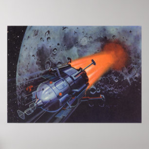 Klassieke sciencefiction, Maanraket die opstijgt Poster