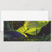 Klassieke Sciencefiction Neon Groen Planeet met Ri (Voorkant / Achterkant)