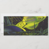 Klassieke Sciencefiction Neon Groen Planeet met Ri (Voorkant)