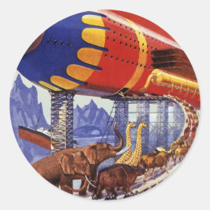 Klassieke sciencefiction, Noachs Ark wilde dieren Ronde Sticker