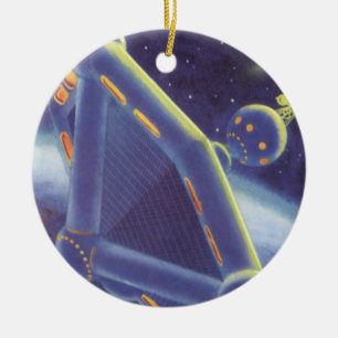 Klassieke Sciencefiction Om de Aarde wentelend Rui Keramisch Ornament