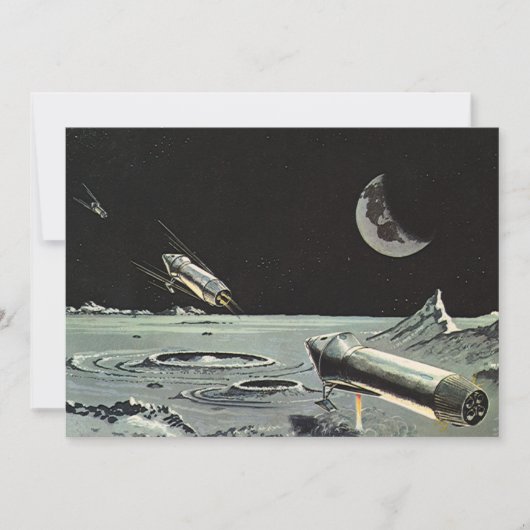 Klassieke sciencefiction, raketschepen maan planet (Voorkant)