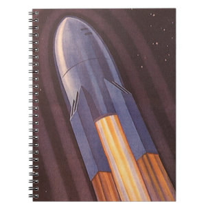 Klassieke Sciencefiction Ruimteschip Raketten Notitieboek